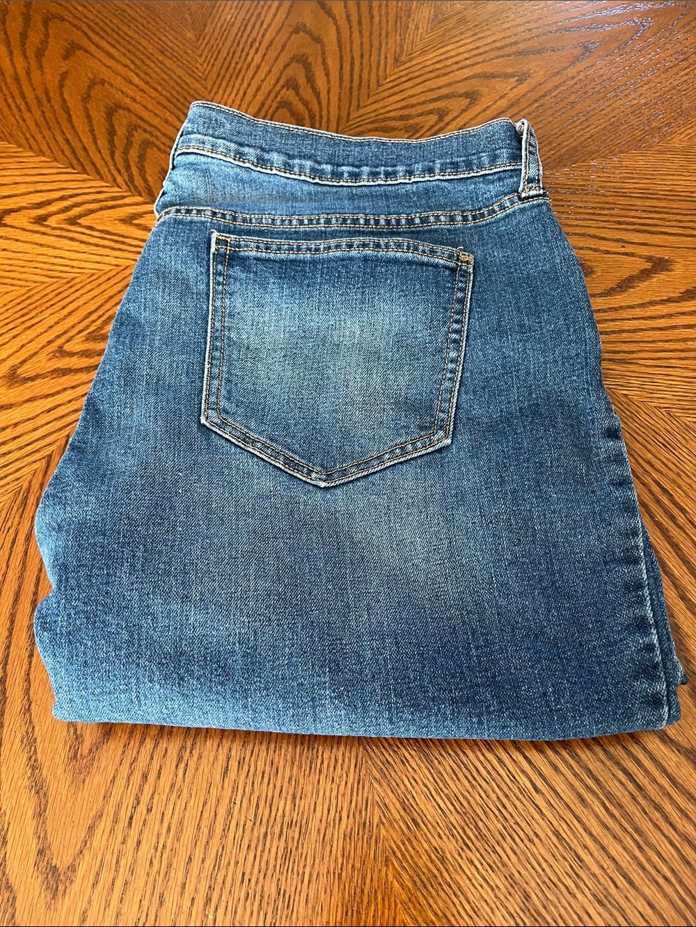 Old Navy Sweetheart Distressed Blue Straight Leg Jeans Size 16